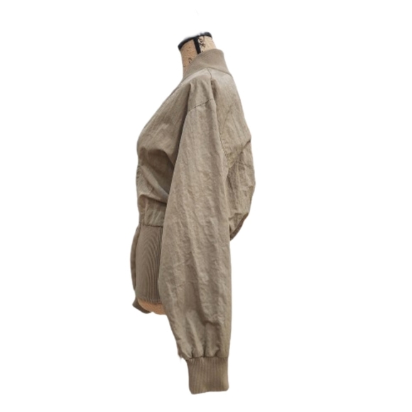 MABLE GAIA LONG SLEEVE TWO WAY JACKET,Olive, Womens Medium,(listing As) - Picture 7 of 14